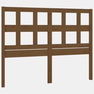 Cabeceira - Cabeceira de cama 125,5x4x100 cm pinho maciço castanho mel