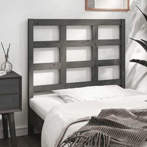 Cabeceira - Cabeceira de cama 95,5x4x100 cm pinho maciço cinzento