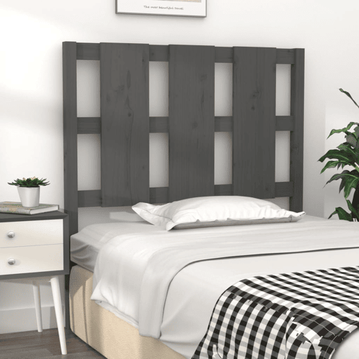 Cabeceira - Cabeceira de cama 105,5x4x100 cm pinho maciço cinzento