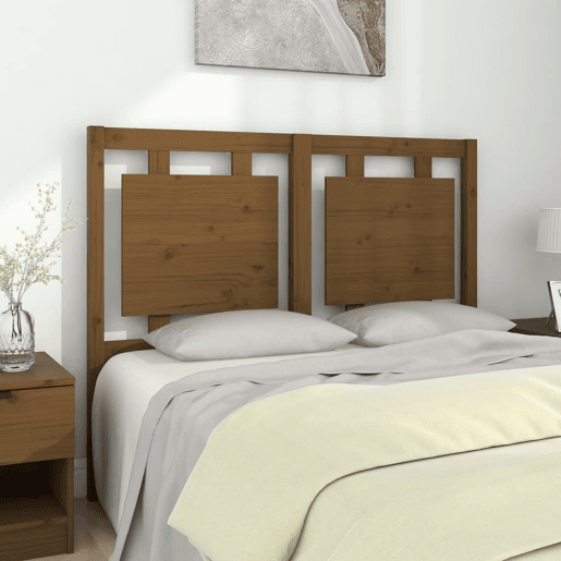 Cabeceira - Cabeceira de cama 125,5x4x100 cm pinho maciço castanho mel