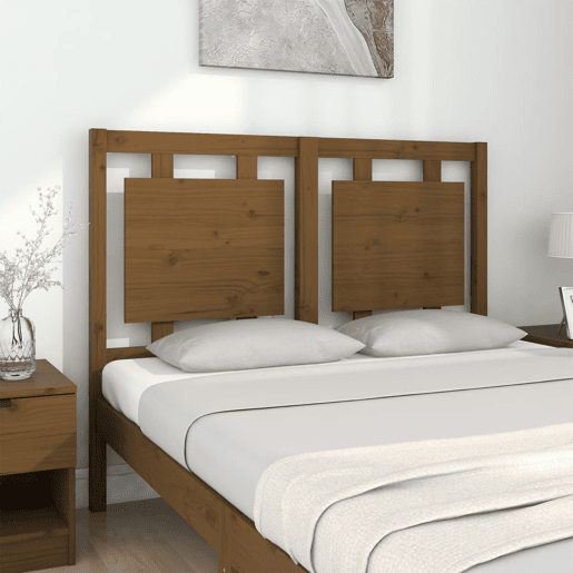 Cabeceira - Cabeceira de cama 125,5x4x100 cm pinho maciço castanho mel
