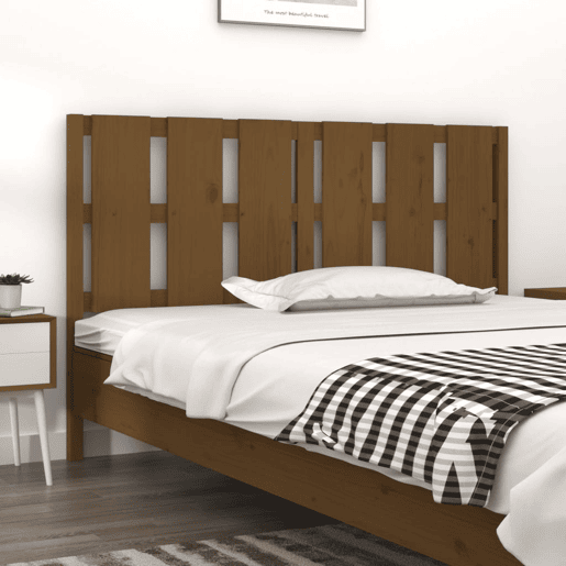 Cabeceira - Cabeceira de cama 155,5x4x100 cm pinho maciço castanho mel