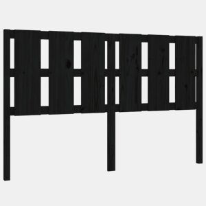 Cabeceira - Cabeceira de cama 155,5x4x100 cm pinho maciço preto