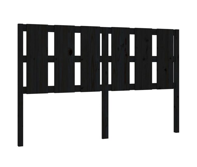 Cabecero cama - mueble cabecero madera maciza de pino negro 155,5x4x100 cm