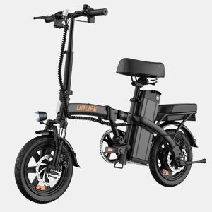 E-bike URLIFE F1L - Motor 250W Bateria 48V 7.5Ah Pneus de 14 Polegadas Disco - Preto