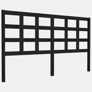 Cabeceira - Cabeceira de cama 165,5x4x100 cm pinho maciço preto