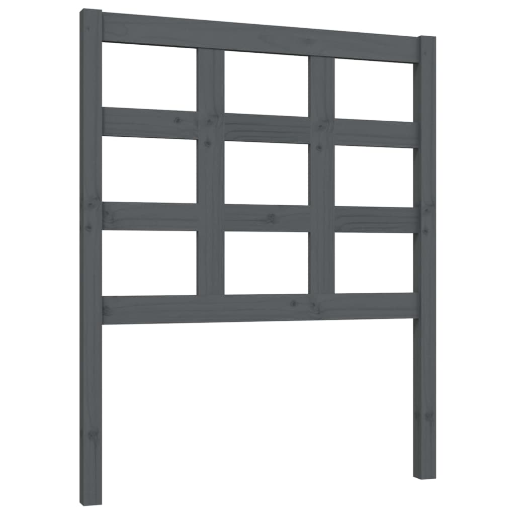 Cabecero cama - mueble cabecero madera maciza de pino gris 80,5x4x100 cm