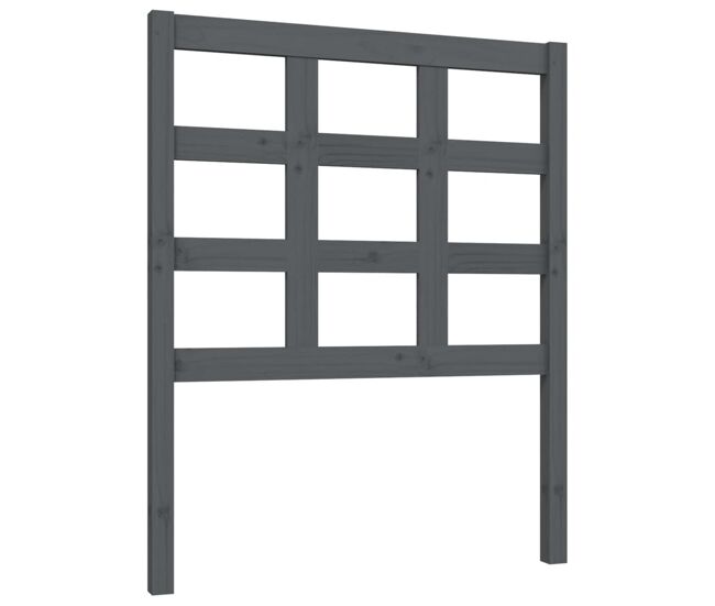 Cabecero cama - mueble cabecero madera maciza de pino gris 80,5x4x100 cm