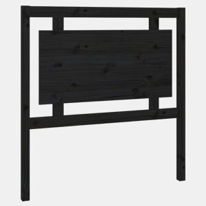 Cabeceira - Cabeceira de cama 95,5x4x100 cm pinho maciço preto