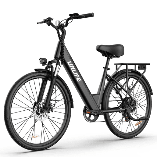 E-bike URLIFE E26 - Motor 250W Bateria 36V 13Ah Pneus de 26 Polegadas Freio a Disco - Preto