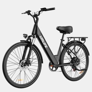 E-bike URLIFE E26 - Motor 250W Bateria 36V 13Ah Pneus de 26 Polegadas Freio a Disco - Preto