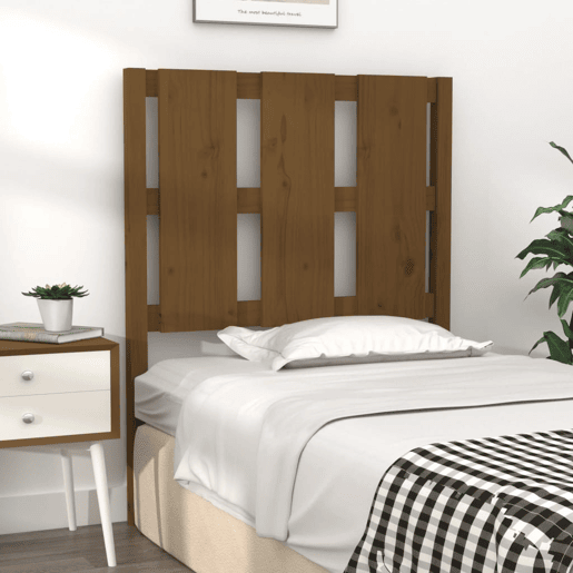 Cabeceira - Cabeceira de cama 80,5x4x100 cm pinho maciço castanho mel