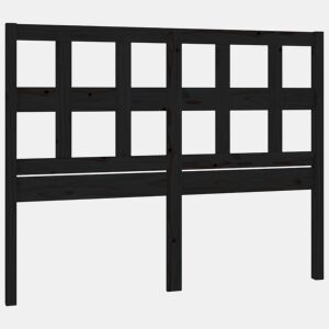 Cabeceira - Cabeceira de cama 185,5x4x100 cm pinho maciço preto