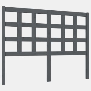 Cabeceira - Cabeceira de cama 125,5x4x100 cm pinho maciço cinzento