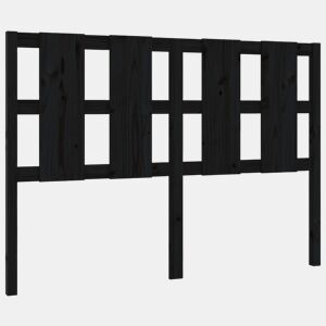 Cabeceira - Cabeceira de cama 125,5x4x100 cm pinho maciço preto