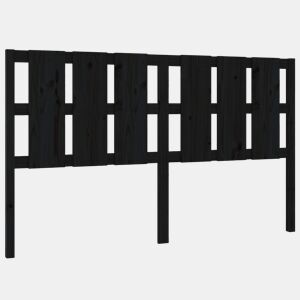 Cabeceira - Cabeceira de cama 165,5x4x100 cm pinho maciço preto