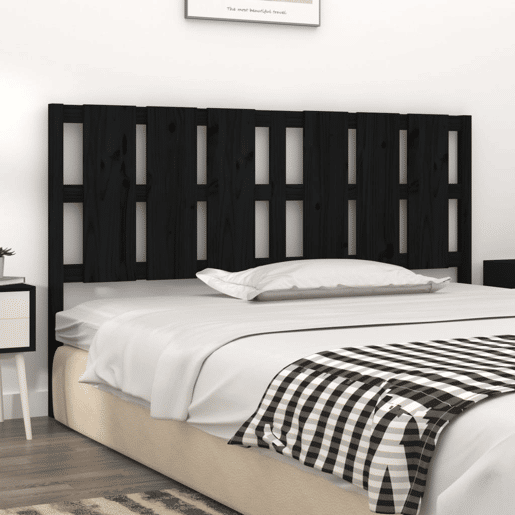 Cabeceira - Cabeceira de cama 165,5x4x100 cm pinho maciço preto