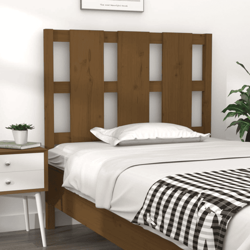 Cabeceira - Cabeceira de cama 95,5x4x100 cm pinho maciço castanho mel