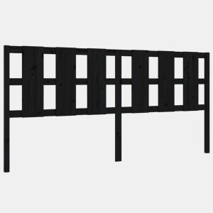 Cabeceira - Cabeceira de cama 205,5x4x100 cm pinho maciço preto