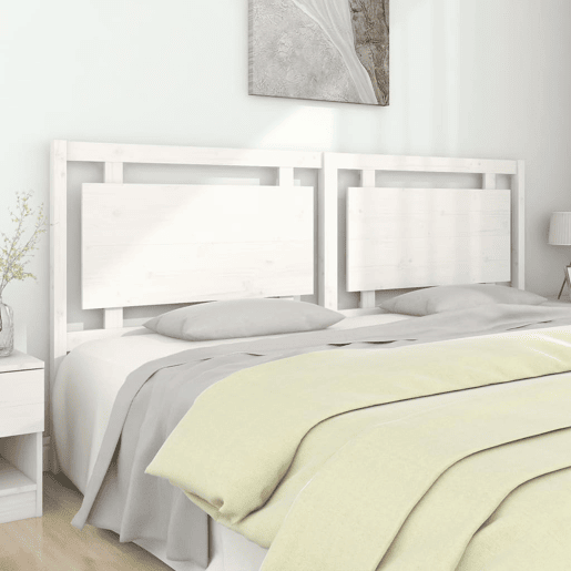 Cabeceira - Cabeceira de cama 205,5x4x100 cm madeira de pinho maciça branco