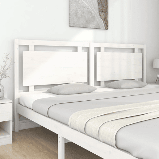 Cabeceira - Cabeceira de cama 205,5x4x100 cm madeira de pinho maciça branco