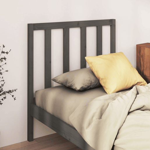 Cabeceira - Cabeceira de cama 96x4x100 cm pinho maciço cinzento
