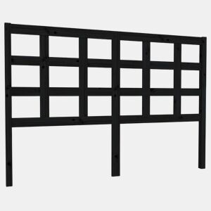 Cabeceira - Cabeceira de cama 145,5x4x100 cm pinho maciço preto