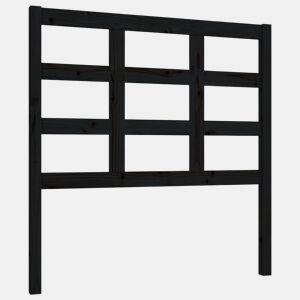 Cabeceira - Cabeceira de cama 95,5x4x100 cm pinho maciço preto