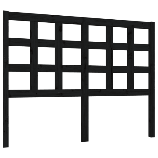 Cabeceira - Cabeceira de cama 125,5x4x100 cm pinho maciço preto