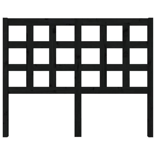 Cabeceira - Cabeceira de cama 125,5x4x100 cm pinho maciço preto