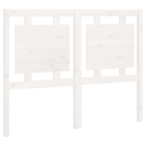Cabeceira - Cabeceira de cama 125,5x4x100 cm madeira de pinho maciça branco