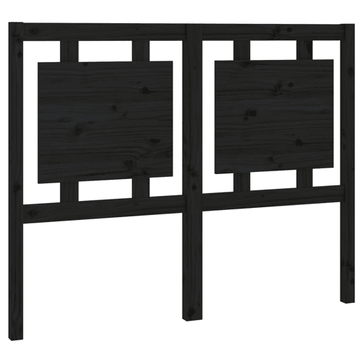 Cabeceira - Cabeceira de cama 125,5x4x100 cm pinho maciço preto