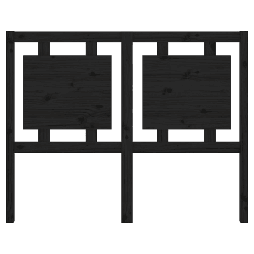 Cabeceira - Cabeceira de cama 125,5x4x100 cm pinho maciço preto