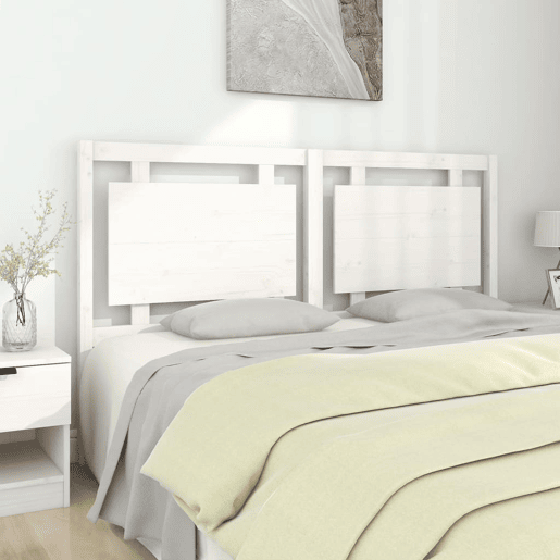 Cabeceira - Cabeceira de cama 165,5x4x100 cm madeira de pinho maciça branco