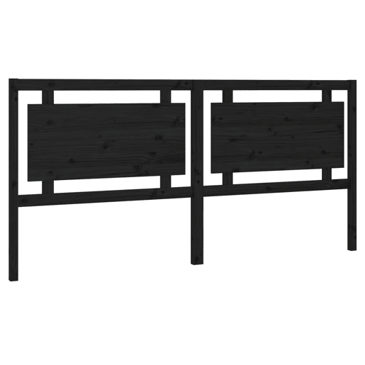 Cabeceira - Cabeceira de cama 205,5x4x100 cm pinho maciço preto