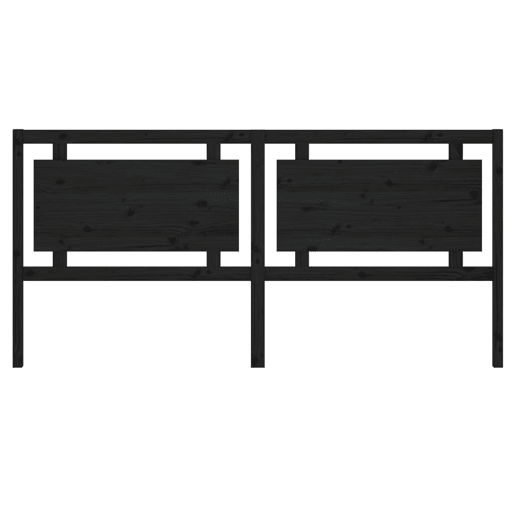 Cabeceira - Cabeceira de cama 205,5x4x100 cm pinho maciço preto