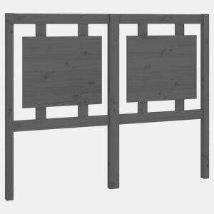 Cabeceira - Cabeceira de cama 125,5x4x100 cm pinho maciço cinzento