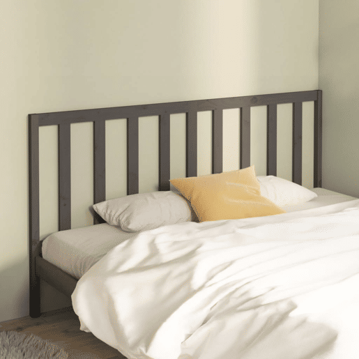 Cabeceira - Cabeceira de cama 206x4x100 cm pinho maciço cinzento