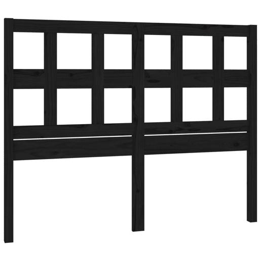 Cabeceira - Cabeceira de cama 145,5x4x100 cm pinho maciço preto