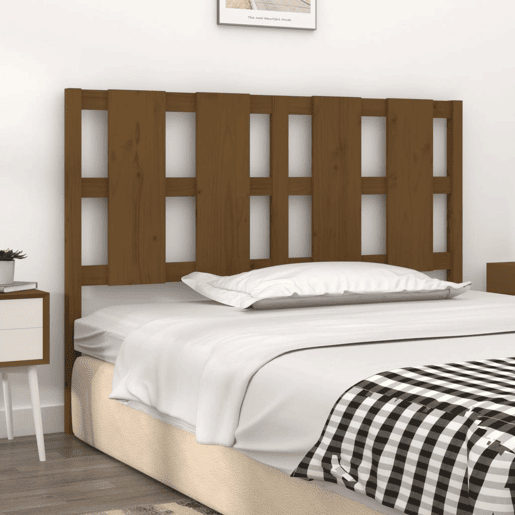 Cabeceira - Cabeceira de cama 145,5x4x100 cm pinho maciço castanho mel