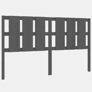 Cabeceira - Cabeceira de cama 165,5x4x100 cm pinho maciço cinzento