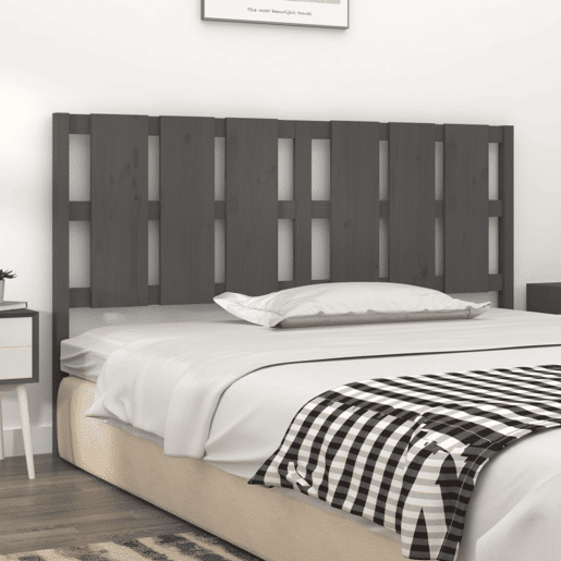 Cabeceira - Cabeceira de cama 165,5x4x100 cm pinho maciço cinzento