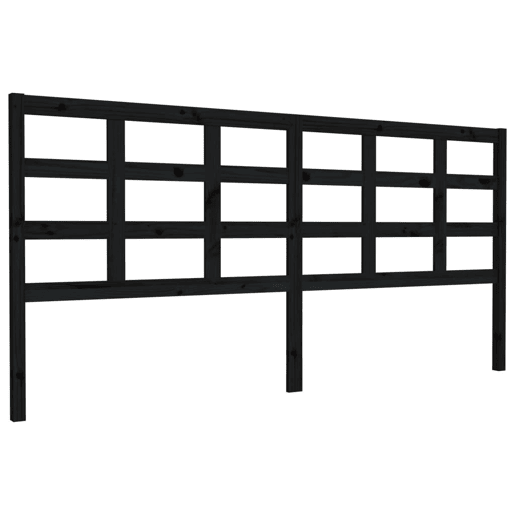 Cabeceira - Cabeceira de cama 205,5x4x100 cm pinho maciço preto