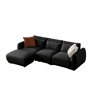 YHL Voyura 10 - Pelúcia Sofá Moderno Multi-pessoa com Espuma - Design convertível - Preto
