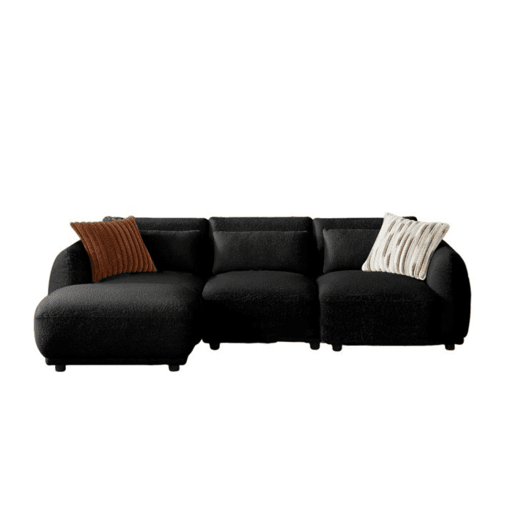 YHL Voyura 10 - Pelúcia Sofá Moderno Multi-pessoa com Espuma - Design convertível - Preto