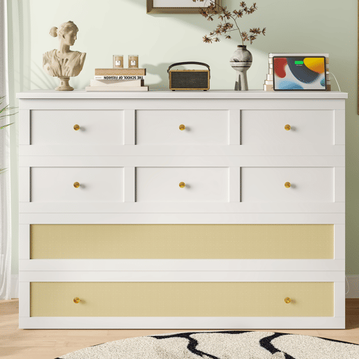 Cama rebatível 140x200 cm - móvel, gavetas na base, prateleira na cabeceira, USB e tomada, cama plataforma convertível, sem colchão - branco