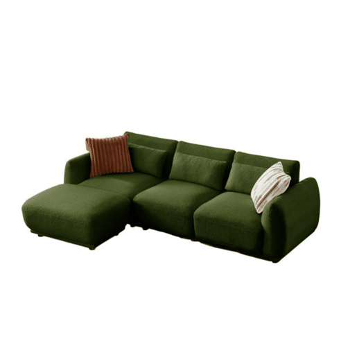 YHL Voyura 10-DARKGREEN Sofá Poltrona multi-pessoa espuma travesseiros - Encosto estofado - Verde escuro
