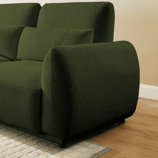 YHL Voyura 10-DARKGREEN Sofá Poltrona multi-pessoa espuma travesseiros - Encosto estofado - Verde escuro