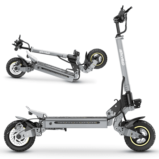 Trotinete Elétrica iENYRID IE-S1 - Motor 800W Bateria 48V15Ah Freio a Disco Dobrável - Cinza