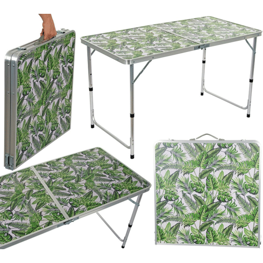 Conjunto de mesa e cadeiras dobráveis e portáteis para campismo (verde)